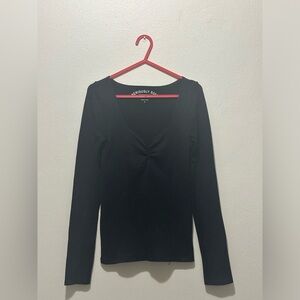 Black Long Sleeve Shirt “Seriously Soft & Sculpt” by AEROPOSTALE